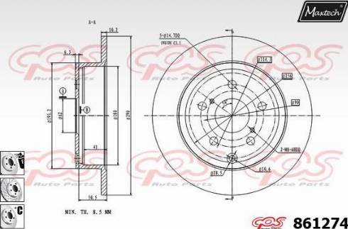 Maxtech 861274.6980 - Discofreno autozon.pro