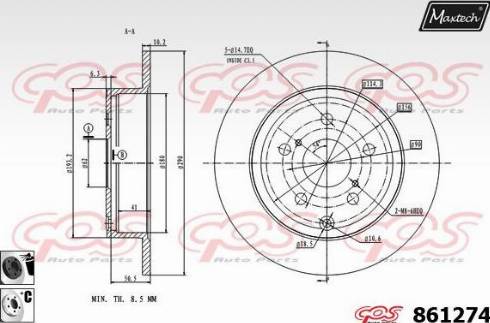 Maxtech 861274.6060 - Discofreno autozon.pro