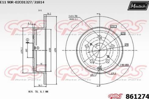 Maxtech 861274.0000 - Discofreno autozon.pro