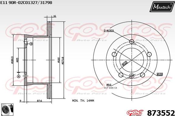 Maxtech 861274 - Discofreno autozon.pro