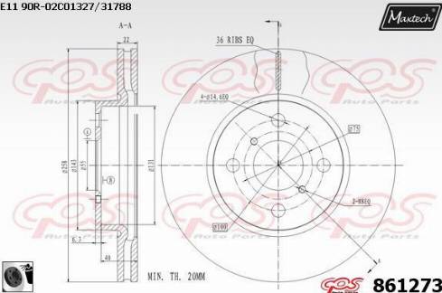 Maxtech 861273.0060 - Discofreno autozon.pro