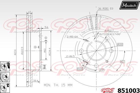 Maxtech 871031 - Discofreno autozon.pro