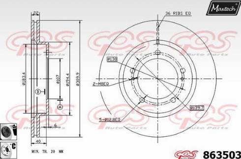 Maxtech 863503.6060 - Discofreno autozon.pro