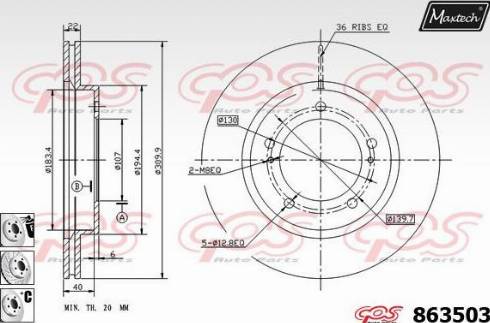 Maxtech 863503.6880 - Discofreno autozon.pro