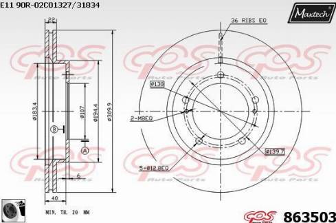 Maxtech 863503.0060 - Discofreno autozon.pro