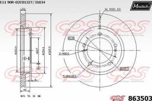 Maxtech 863503.0000 - Discofreno autozon.pro