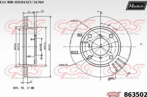 Maxtech 863502.0000 - Discofreno autozon.pro