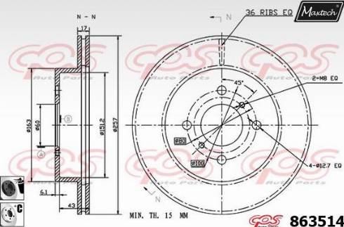 Maxtech 863514.6060 - Discofreno autozon.pro