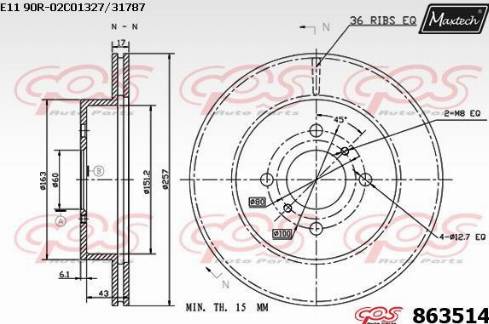 Maxtech 863514.0000 - Discofreno autozon.pro