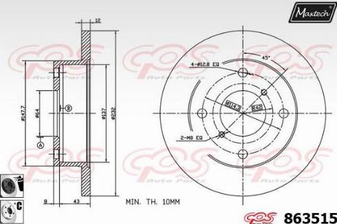 Maxtech 863515.6060 - Discofreno autozon.pro