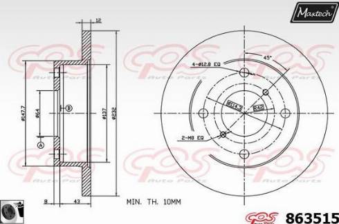 Maxtech 863515.0060 - Discofreno autozon.pro