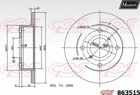 Maxtech 863515.0000 - Discofreno autozon.pro