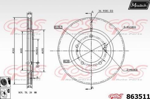 Maxtech 863511.6060 - Discofreno autozon.pro