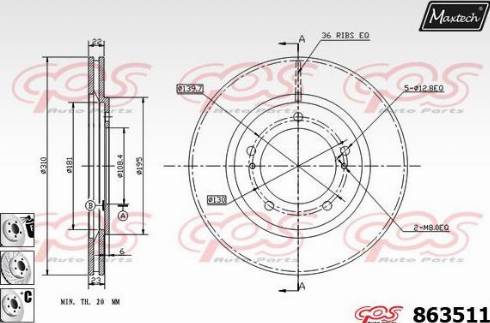 Maxtech 863511.6880 - Discofreno autozon.pro