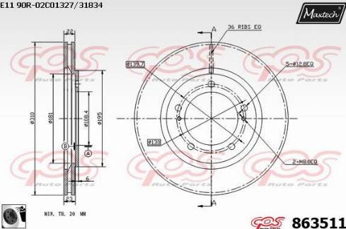 Maxtech 863511.0060 - Discofreno autozon.pro