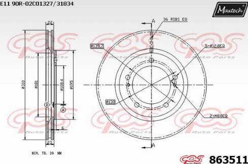 Maxtech 863511.0000 - Discofreno autozon.pro