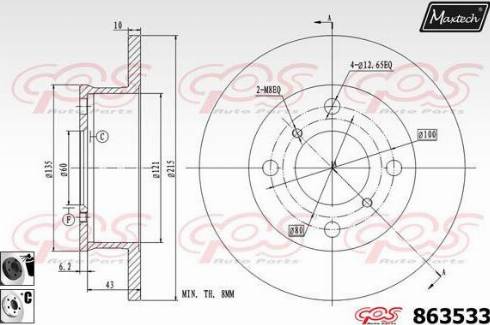 Maxtech 863533.6060 - Discofreno autozon.pro