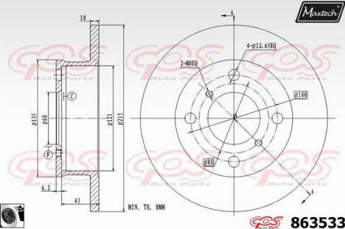 Maxtech 863533.0060 - Discofreno autozon.pro