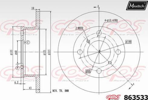 Maxtech 863533.0000 - Discofreno autozon.pro