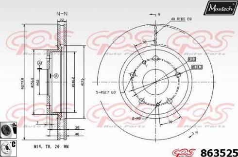 Maxtech 863525.6060 - Discofreno autozon.pro