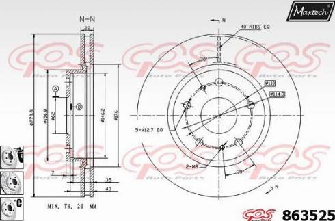 Maxtech 863525.6880 - Discofreno autozon.pro