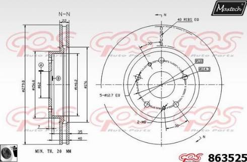 Maxtech 863525.0060 - Discofreno autozon.pro