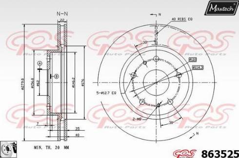 Maxtech 863525.0080 - Discofreno autozon.pro