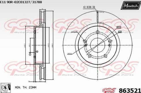 Maxtech 863521.0080 - Discofreno autozon.pro