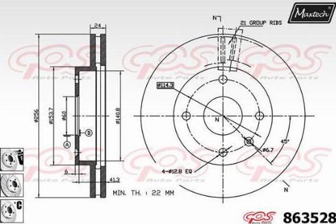 Maxtech 863528.6880 - Discofreno autozon.pro