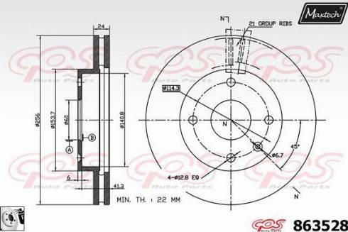 Maxtech 863528.0080 - Discofreno autozon.pro