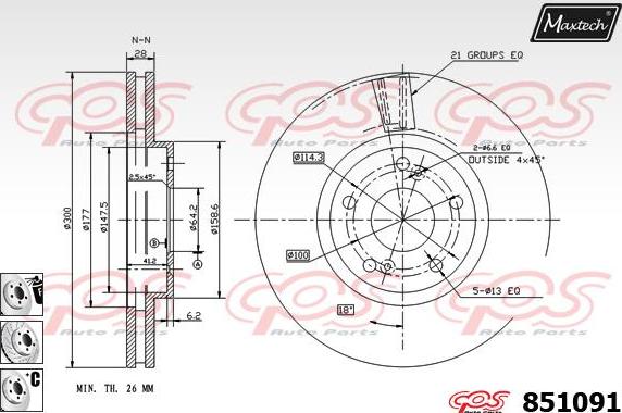 Maxtech 871524 - Discofreno autozon.pro