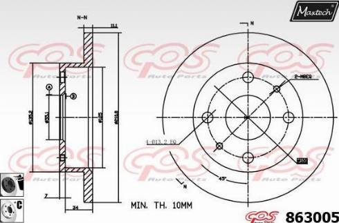 Maxtech 863005.6060 - Discofreno autozon.pro