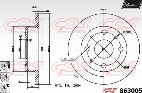 Maxtech 863005.6880 - Discofreno autozon.pro