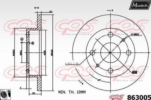 Maxtech 863005.0060 - Discofreno autozon.pro