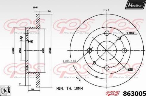 Maxtech 863005.0080 - Discofreno autozon.pro