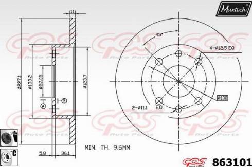 Maxtech 863101.6060 - Discofreno autozon.pro