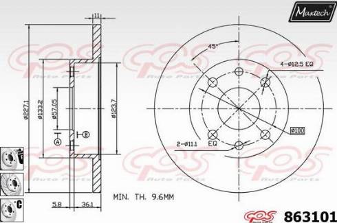 Maxtech 863101.6880 - Discofreno autozon.pro