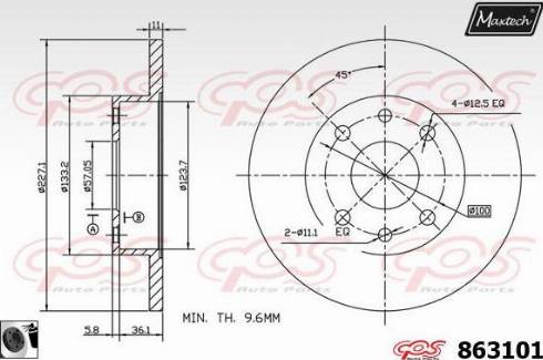 Maxtech 863101.0060 - Discofreno autozon.pro