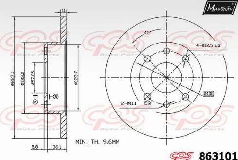 Maxtech 863101.0000 - Discofreno autozon.pro