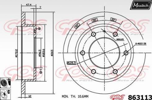 Maxtech 863113.6060 - Discofreno autozon.pro