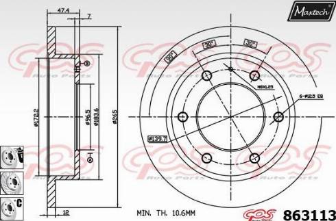 Maxtech 863113.6880 - Discofreno autozon.pro