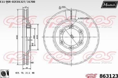 Maxtech 863123.0060 - Discofreno autozon.pro