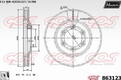 Maxtech 863123.0080 - Discofreno autozon.pro