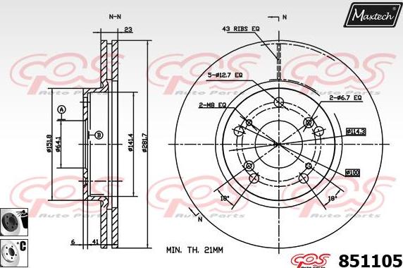 Maxtech 863123 - Discofreno autozon.pro