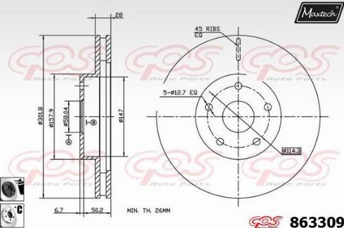 Maxtech 863309.6060 - Discofreno autozon.pro