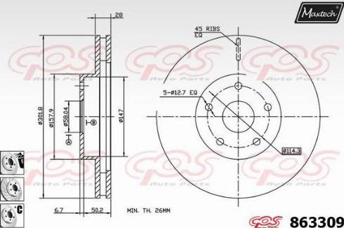 Maxtech 863309.6880 - Discofreno autozon.pro