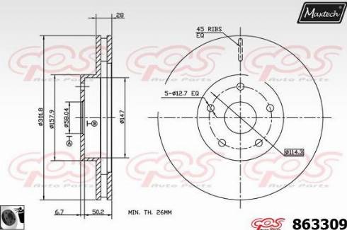 Maxtech 863309.0060 - Discofreno autozon.pro