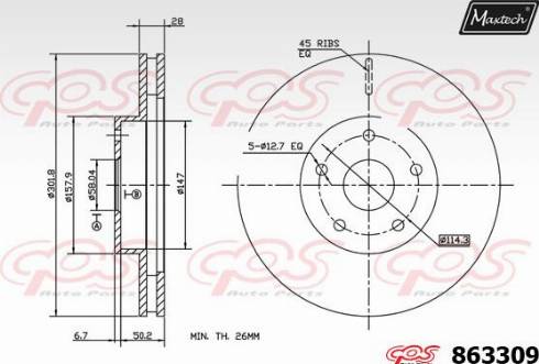 Maxtech 863309.0000 - Discofreno autozon.pro