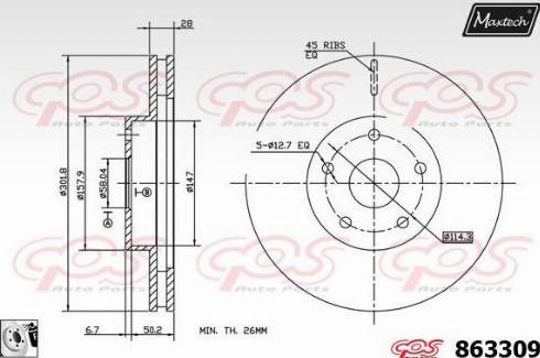 Maxtech 863309.0080 - Discofreno autozon.pro