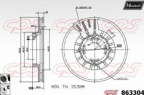 Maxtech 863304.6060 - Discofreno autozon.pro